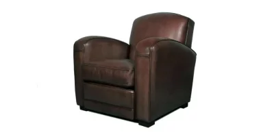 Fauteuil Club Grand Carré Chocolat