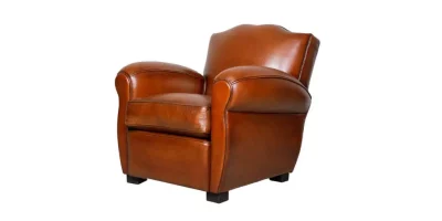 Fauteuil Club Petit Moustache Cognac