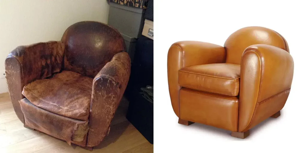 Example of a Fauteuil Club restoration