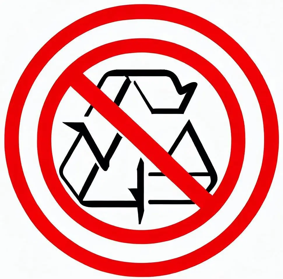 Symbole non recyclable